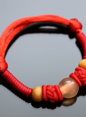 青鱼石桃木婴儿宝宝惊平安扣