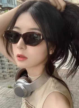 韩版Y2K可可镜猫眼墨镜女复古