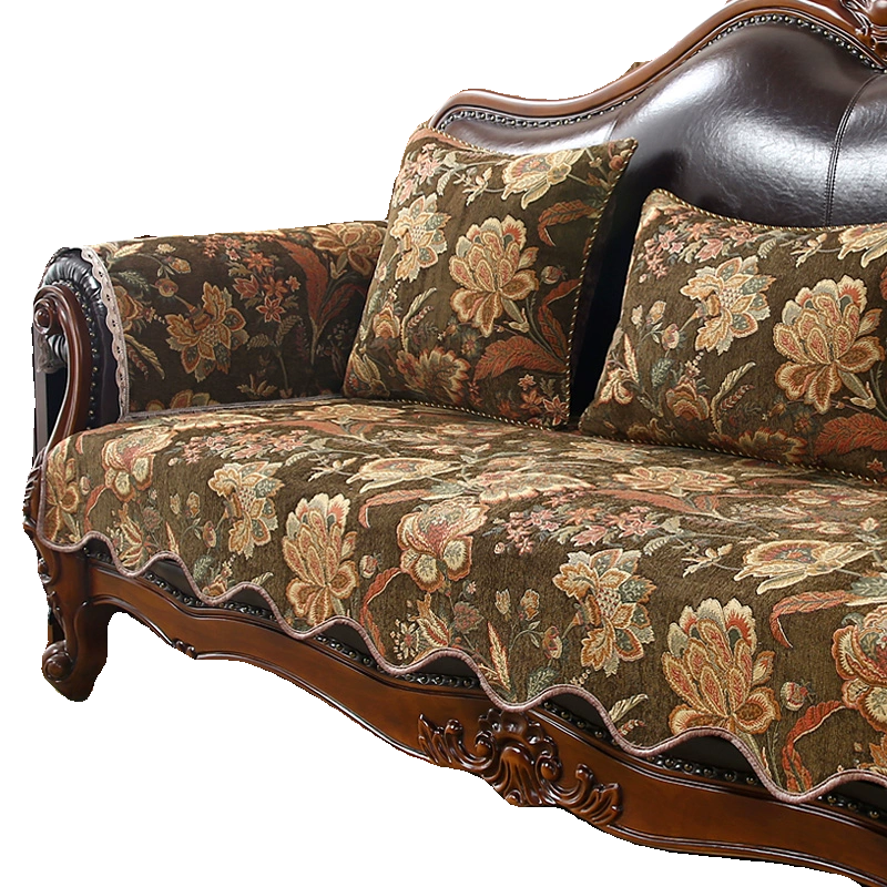 欧式雪尼尔防滑坐垫沙发垫四季通用轻奢高级感美式复古沙发套罩子,淘宝优惠券,粉丝福利购,淘宝优惠卷