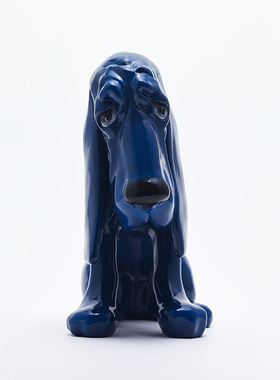 稀奇艺术风单身狗深蓝包装雕塑