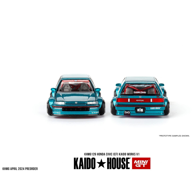 MINI GT 1:64 KAIDO House本田CIVIC思域EF WORKS V1汽车模型#126