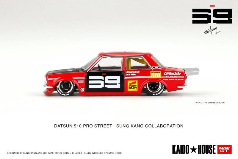 现货MINI GT KAIDO HOUSE 1:64 Datsun达特桑510开盖版 汽车模型 - 图2