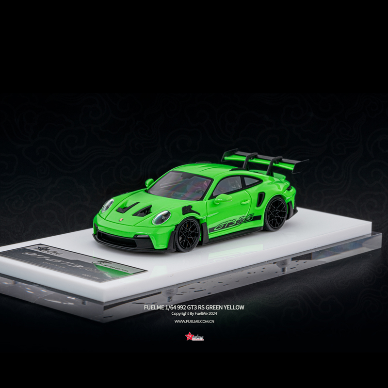 现货FuelMe富美1:64保时捷911 992 GT3 RS苹果绿限量树脂汽车模型-图3