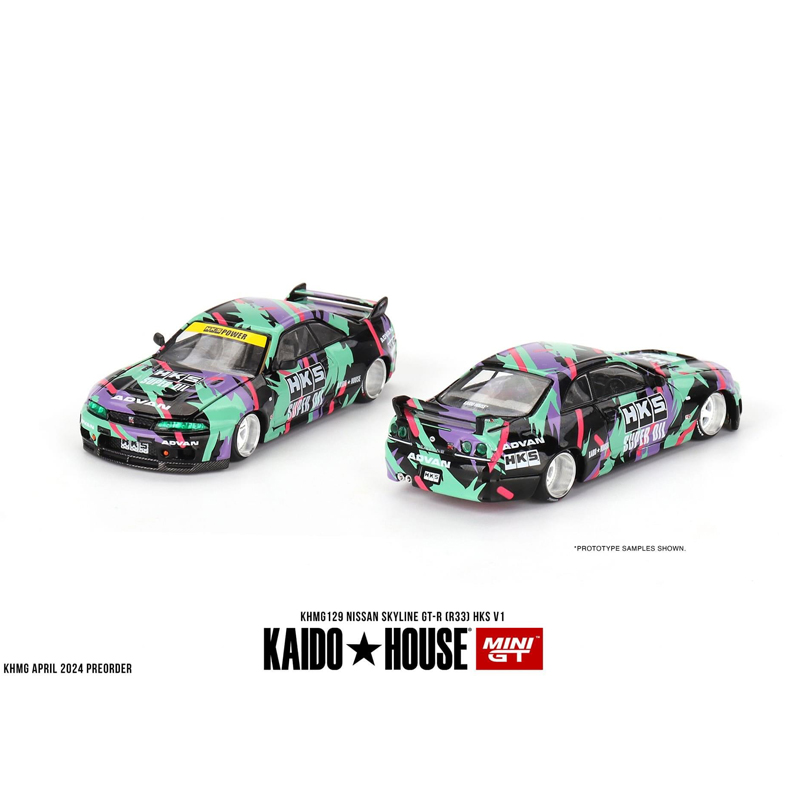 MINI GT 1:64 KAIDO House日产 尼桑GTR R33 HKS V1汽车模型#129 - 图3