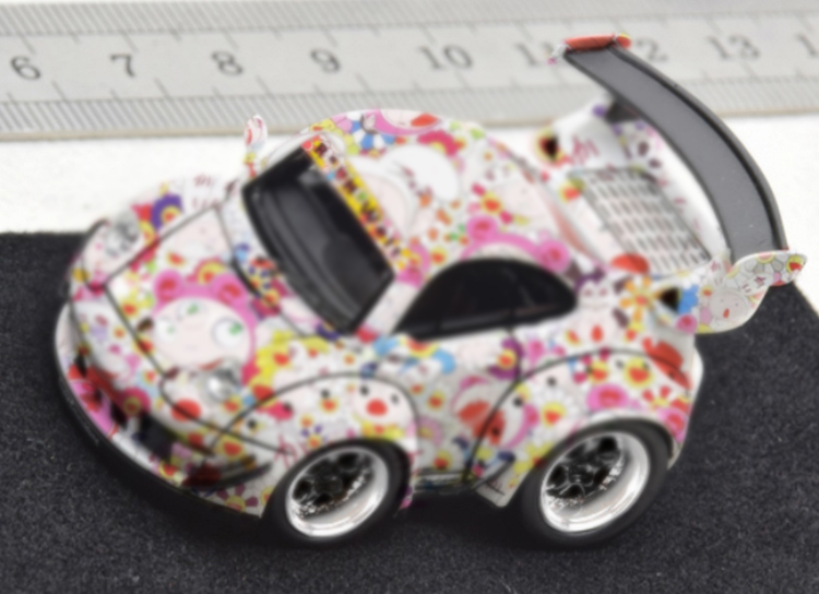 现货LITTLE EGG花花涂装1:64 911 RWB 993蛋车Q车Q版树脂汽车模型 - 图1