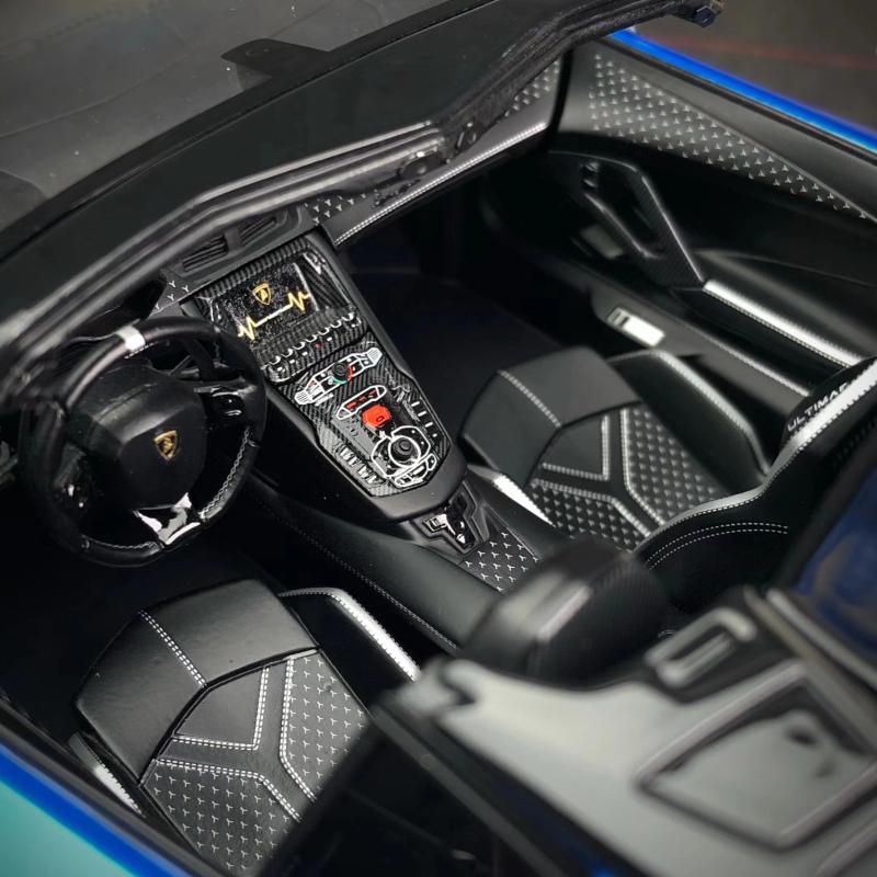 现货MR大牛1:18兰博基尼Aventador Ultimae LP780-4敞篷汽车模型-图2