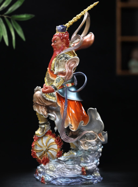 灵官菩萨王元帅王天君护法像摆件