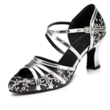 Высокая обувь, серебряные танцующие туфли, мягкая подошва