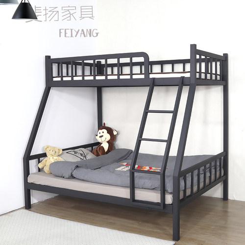 上下床双层床铁艺上下铺儿童子母床两层成人高低床加厚加大稳固款-图2