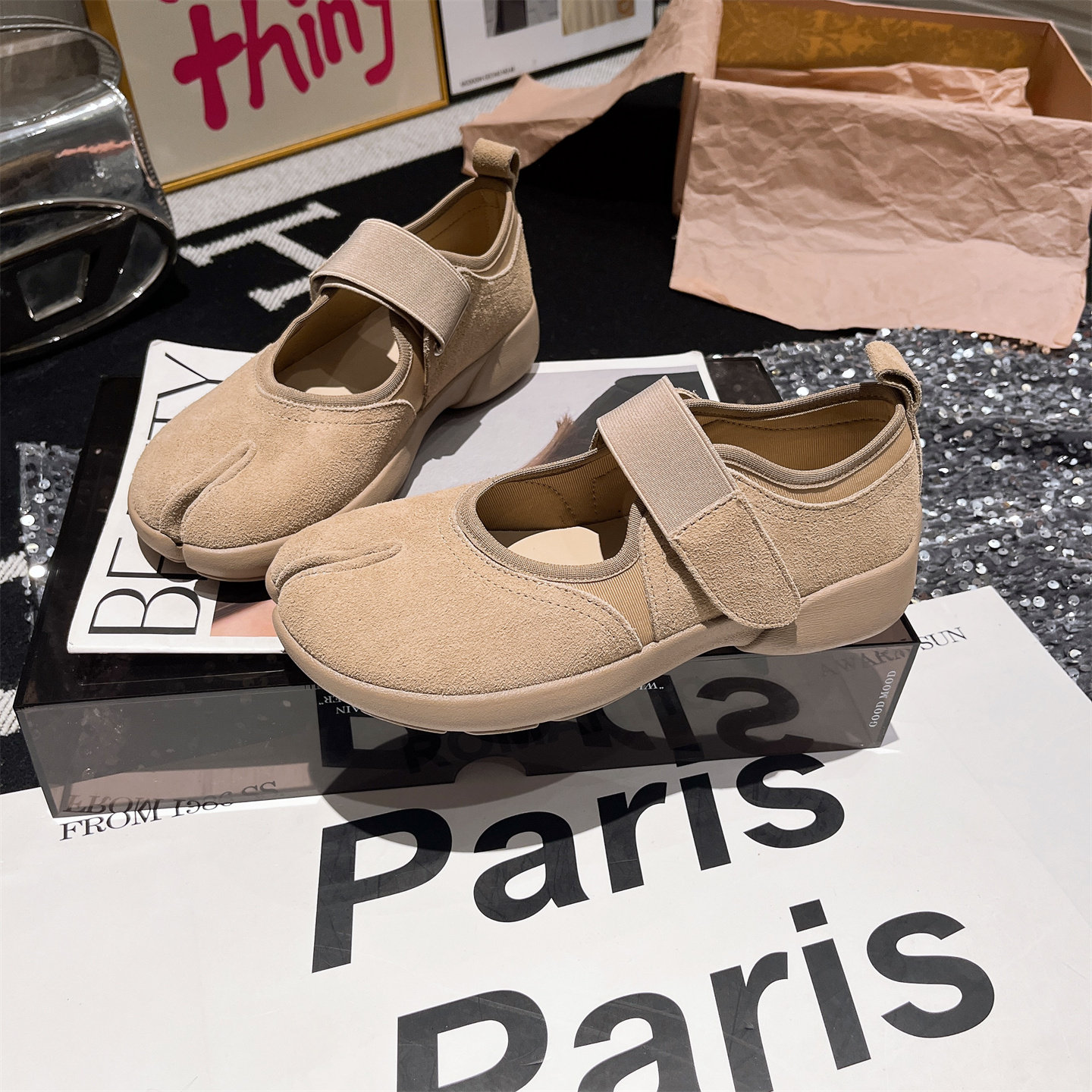 真皮版~欧货一字玛丽珍分趾猪蹄鞋芭蕾风平底鞋单鞋船鞋小皮鞋女,淘宝优惠券,粉丝福利购,淘宝优惠卷