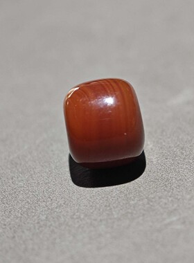 天然酱红缠丝唐球玛瑙桶珠散珠