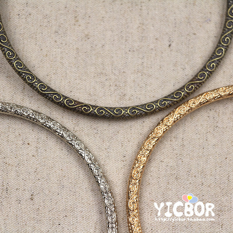 16.5cm弧形凸花S紋手挽口金 手提口金零钱包手挽包包配件 4色,淘宝优惠券,粉丝福利购,淘宝优惠卷