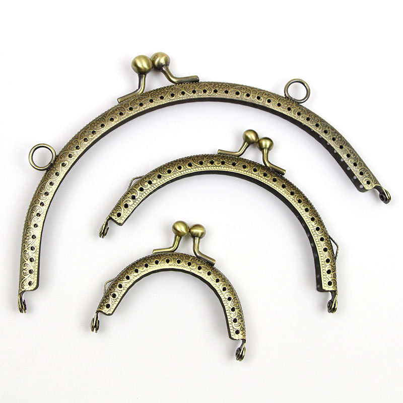 口金四 金色/银色/古铜半圆口金 复古压花 口金零钱包配件diy材料,淘宝优惠券,粉丝福利购,淘宝优惠卷