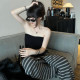 Superniniyy Wang Zha's versatile and scheming single product high-elastic encrypted knitted tube top bottoming shirt