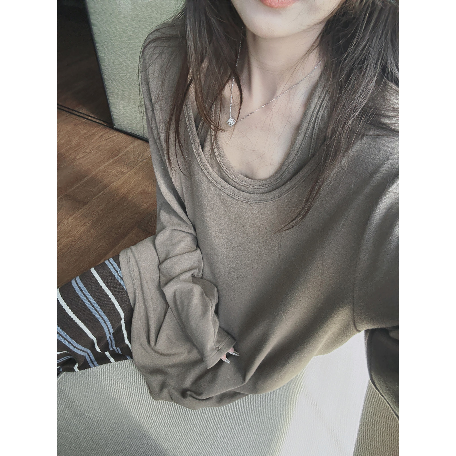 superniniyy 懒人音符&超软糯松弛慵懒感假俩件休闲宽松长袖T恤女