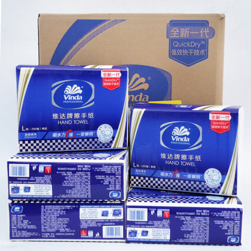 维达VS2156单层擦手纸公用酒店用纸办公室抹手纸卫生纸200张*20包 - 图3
