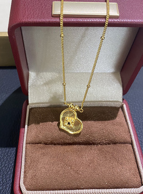 镀18K金尖晶石百搭吊坠S925银