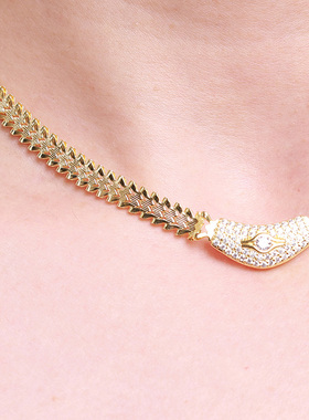 复古夸张大气时髦项链镀18K金