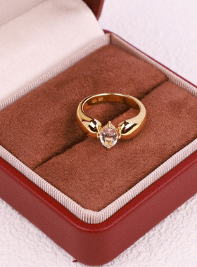 镀18K金指环西子美美S925银百搭