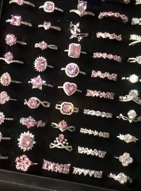 韩国锆石钻戒指女925纯银春夏小众轻奢高级感食指戒开口指环批发