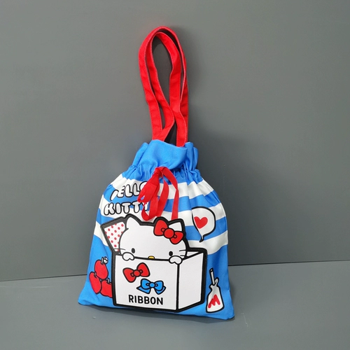 Вместительная и большая мультяшная сумка на одно плечо, шоппер, барсетка, льняная сумка, на шнурках, ткань оксфорд