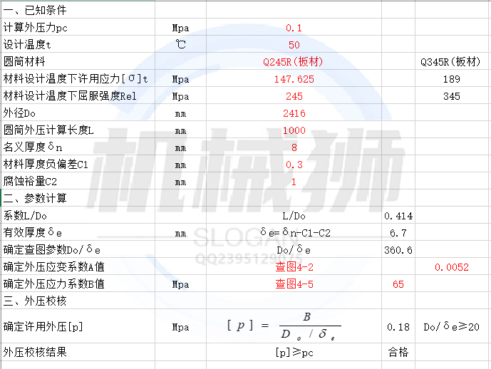 压力容器设计计算器输入要求自动计算壁厚强度校核表格软件计算-图2