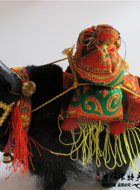 内蒙古特色风黑牛民族纪念摆件