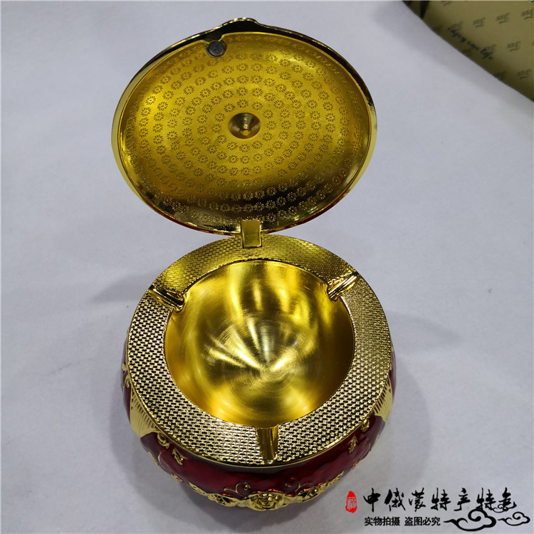 欧式雕花合金创意烟灰缸蒙古回礼礼品纪念品内蒙古特色饭店宾馆 - 图3