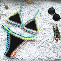 Micro Bikini 2021 Women Handmade Crochet Knit Swimwear Halte