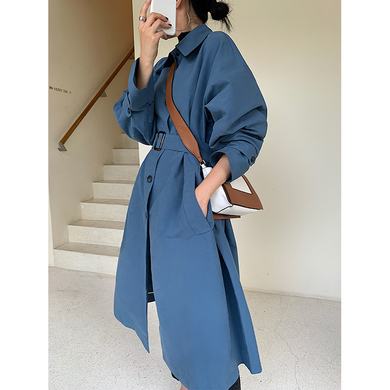 秋 新款卡其色中长款气质高端宽松风衣外套女过膝大衣 2019 ADA MISS 秋 新款卡其色中长款气质高端宽松风衣外套女过膝大衣 2019 ADA MISS