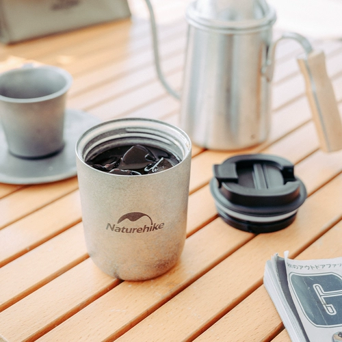 Природная утренняя звезда Mang Double -Slayer Titanium с чашкой портативной открытой открытой открытой -Кэмпики Анти -хот -чашка водяной чашки