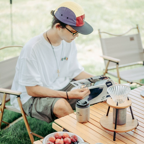 Природная утренняя звезда Mang Double -Slayer Titanium с чашкой портативной открытой открытой открытой -Кэмпики Анти -хот -чашка водяной чашки