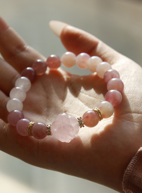 渐变紫马粉粉水晶水晶手串