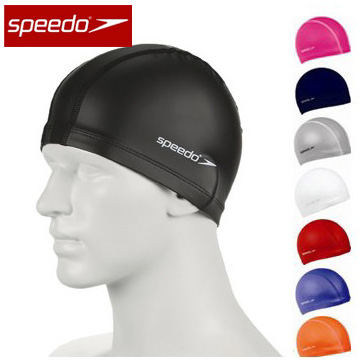 speedo速比涛男女士pu泳帽舒适不勒头长发护耳护发游泳帽-图1