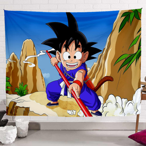 二次元动漫七龙珠挂布孙悟空网红直播背景布卧室床头宿舍装饰墙布 - 图1