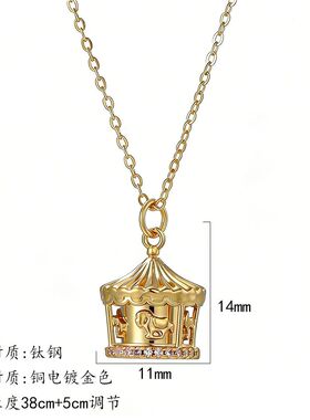 小红薯推荐金色天使锁骨吊坠项链明星街拍饰品项链锁骨链调节搭配