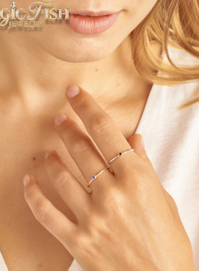 幸运石戒指环情人节礼物