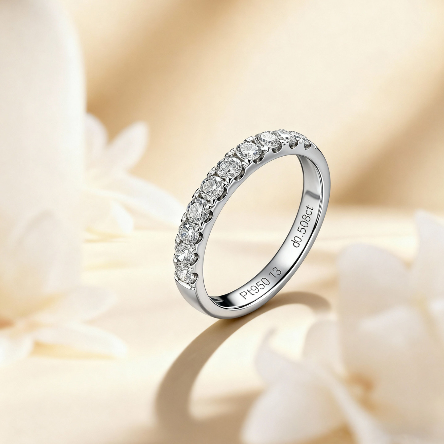 18K金白金排钻戒指女满钻钻石50分玫瑰金小条戒尾戒叠戴带钻钻戒,淘宝优惠券,粉丝福利购,淘宝优惠卷