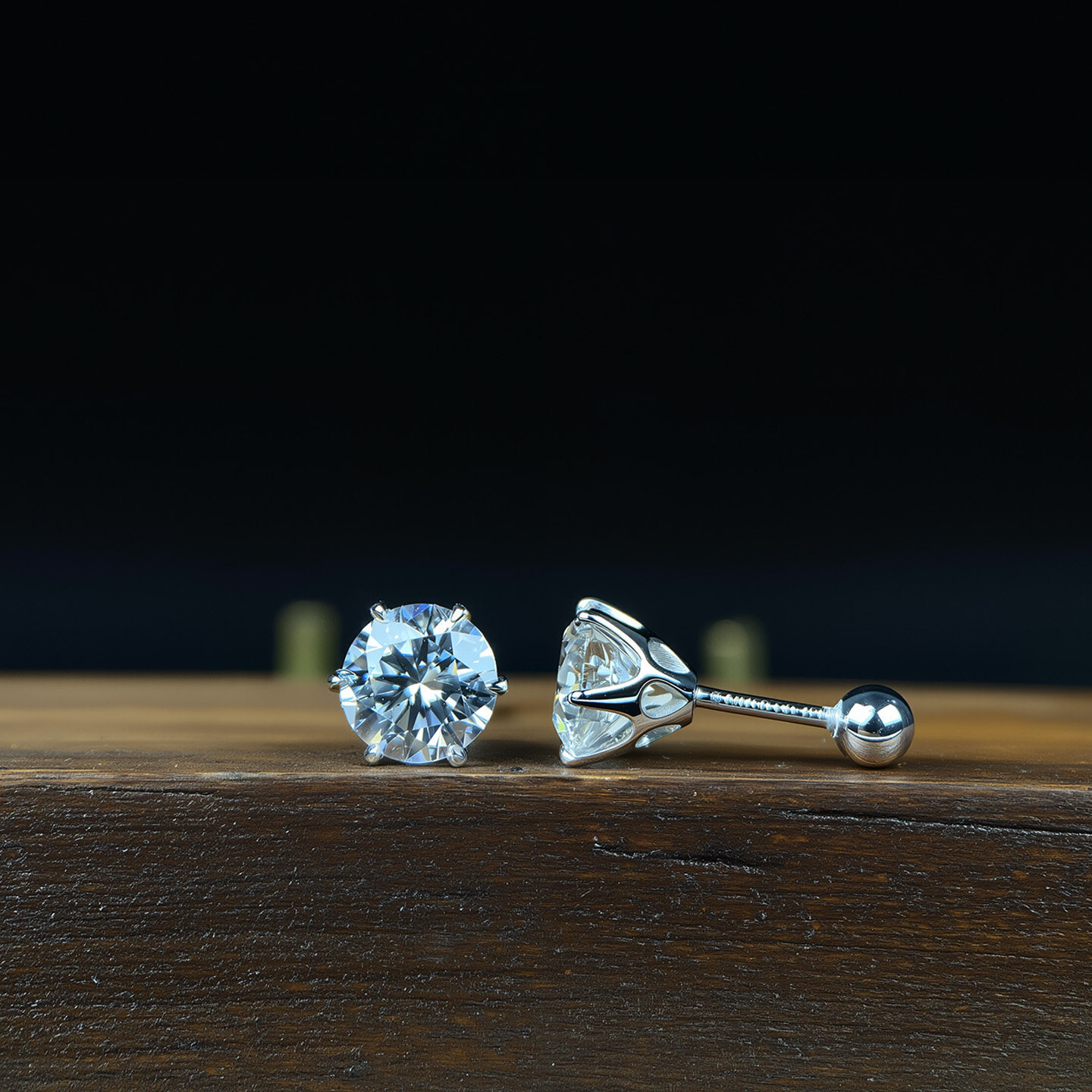 18k金耳钉人工培育钻石耳饰女款单钻六爪pt950四爪螺丝拧扣耳骨钉,淘宝优惠券,粉丝福利购,淘宝优惠卷