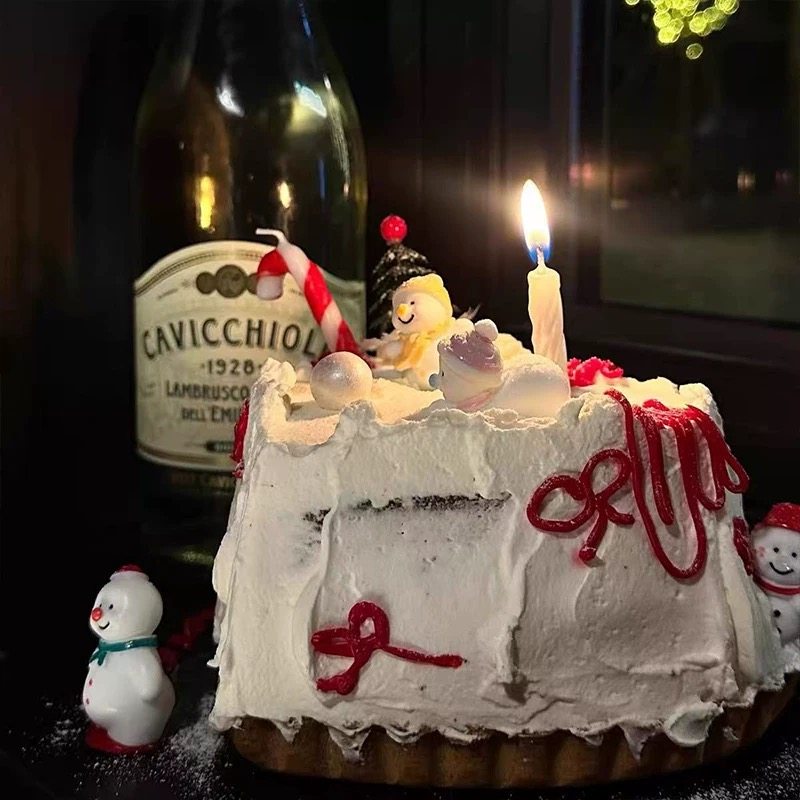 2025韩国ins款圣诞节迷你可爱滑雪小雪人蛋糕装饰玩偶圣诞树摆件,淘宝优惠券,粉丝福利购,淘宝优惠卷