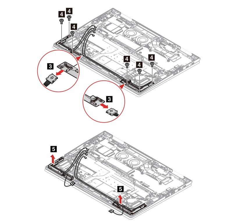 Thinkpad X1 Carbon 9th 10th 11th 2021 2022 2023 X1C WWAN天线 - 图3