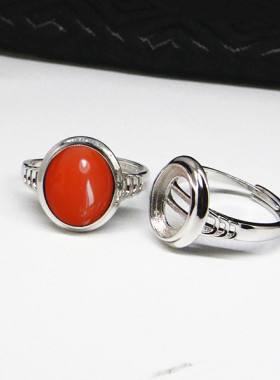 宏利925纯银空托镶嵌7*9 8*10 9*11 10*12 11*13 12*14 12*16戒托