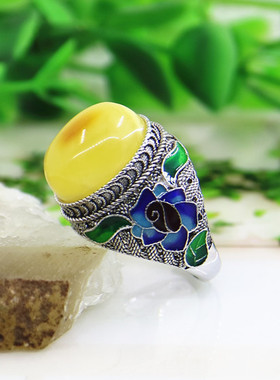 宏利戒指纯银镶嵌活口925空托