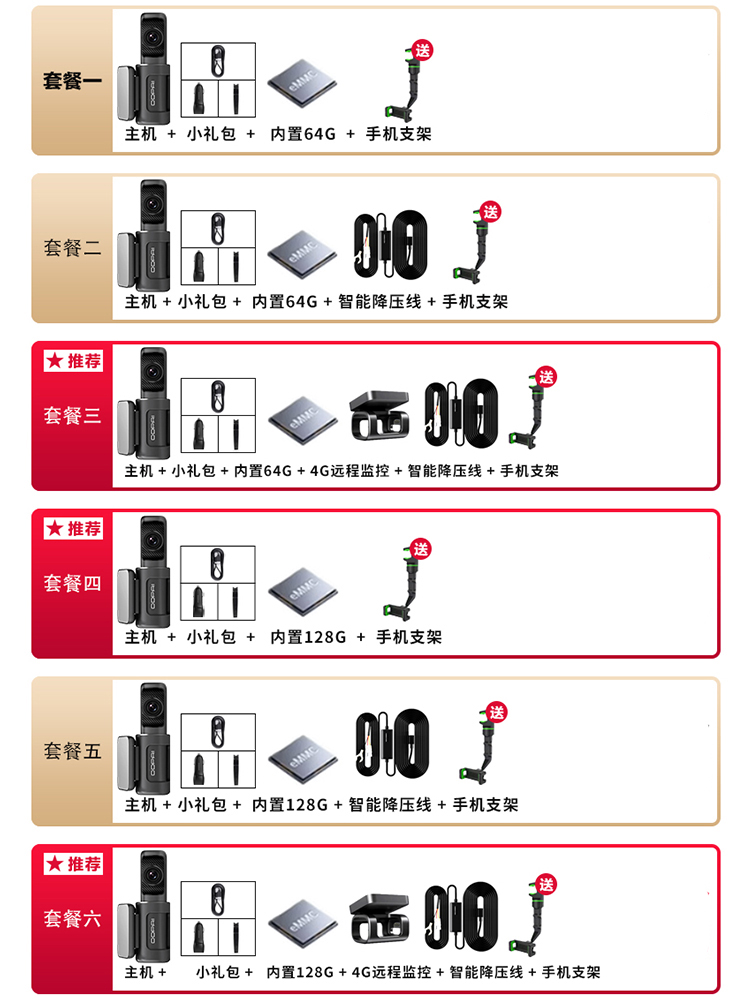 盯盯拍行车记录仪mini5高端新款全景4K超高清夜视24小时停车监控