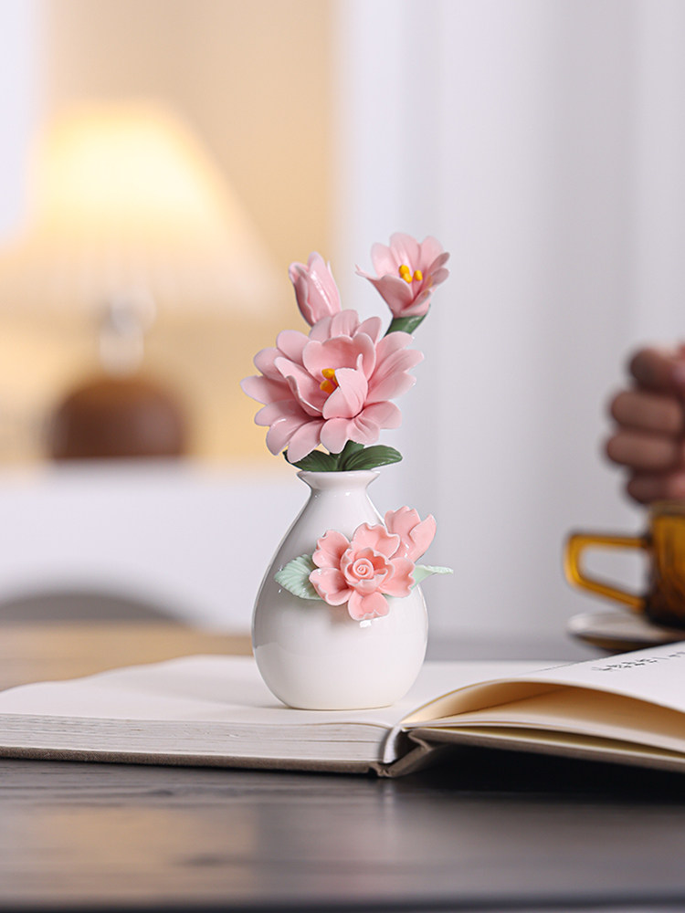 新中式陶瓷花瓶摆件家居客厅电视柜玄关装饰品创意桌面水培小花插,淘宝优惠券,粉丝福利购,淘宝优惠卷