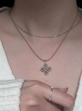 北京新款项链十字金刚杵项链银饰毛衣锁骨链链男女朋友礼物