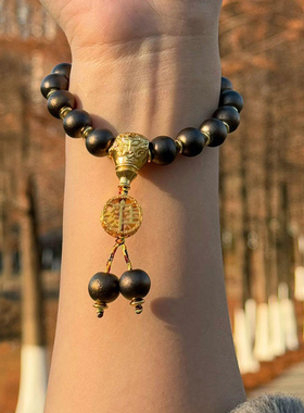 北京香灰手串2025新款磨砂古铜瓷手串送家人男女朋友情侣手链