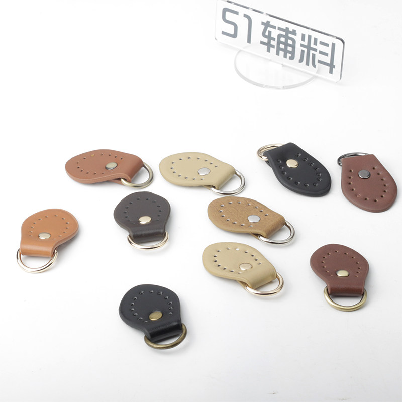 日式小圆片双面PU皮搭扣D环侧耳黑D型扣手工DIY箱包包带配件辅料,淘宝优惠券,粉丝福利购,淘宝优惠卷