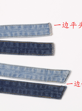 女式牛仔布复古蓝色腰带绑带