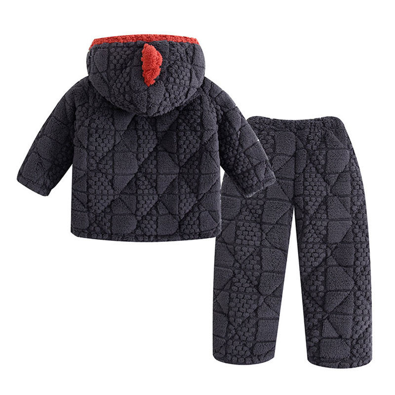 儿童三层加绒睡衣男孩凹凸曼连帽睡衣冬加厚款男童保暖家居服套装,淘宝优惠券,粉丝福利购,淘宝优惠卷